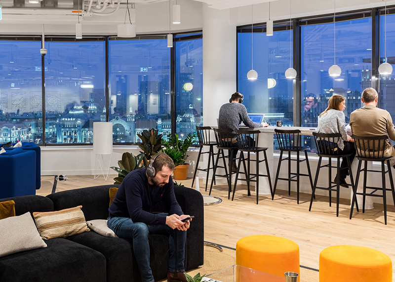reduce energy consumption dimlit night time office